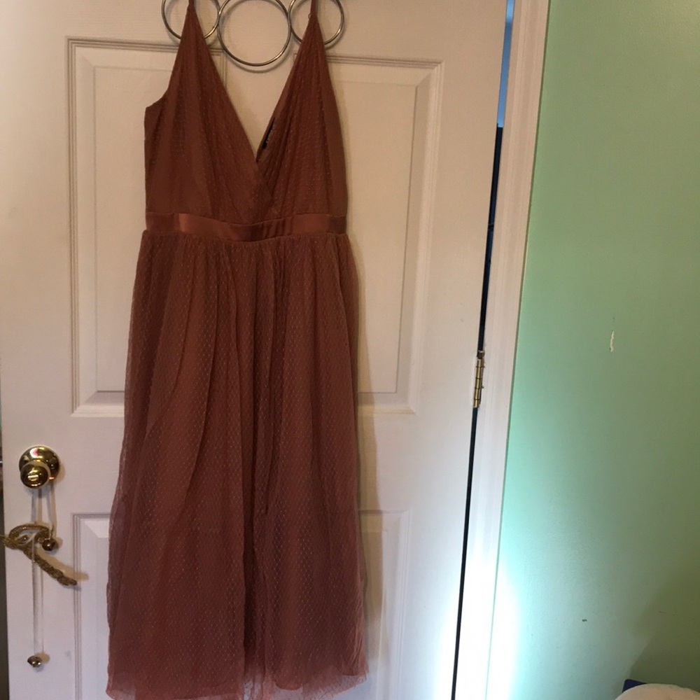 Dusty rose tulle dress (Express)